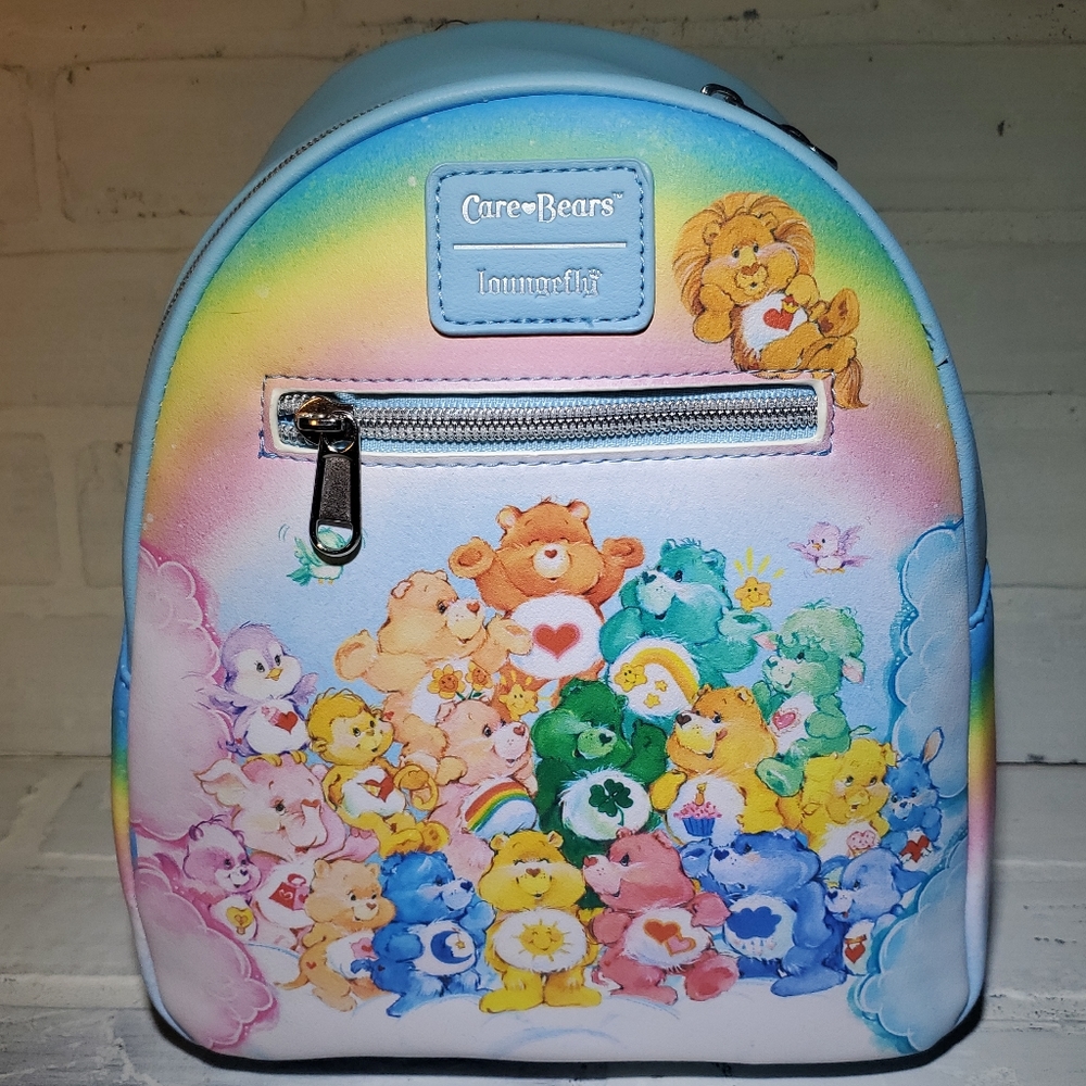 NWT Loungefly Care Bears Vintage Rainbow Backpack 40th Anniversary Cousins